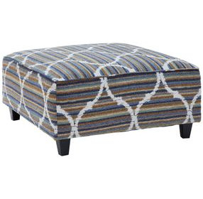 Nathan Porcelain Bewilder Lagoon Cocktail Ottoman