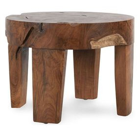 Kariba Natural 15" Round Accent Table