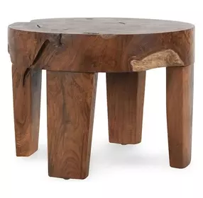 Kariba Natural 15" Round Accent Table