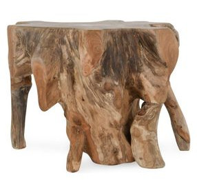 Cypress Natural Free Form End Table