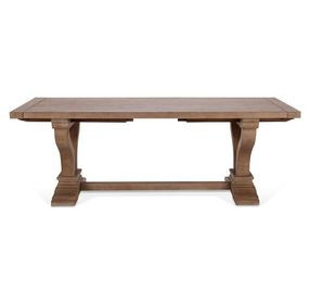 Alexander Distressed Brown 110" Extendable Rectangular Dining Table