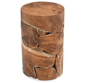 Rhea Natural Round Accent Table