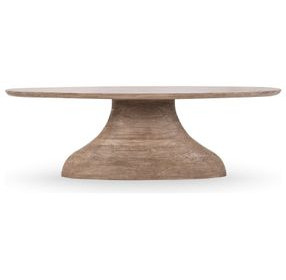 Amra Sandstone Greige 94" Oval Dining Table