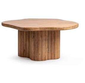 Alvaro Golden Wheat 65" Free Form Dining Table