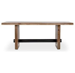 Brinton Acorn Brown and Black 80" Rectangular Dining Table