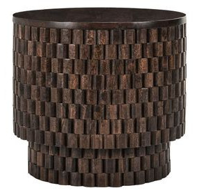 Norwood Bark Brown Round End Table