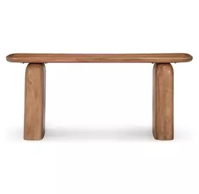 Chloe Hickory Brown Rectangular Console Table