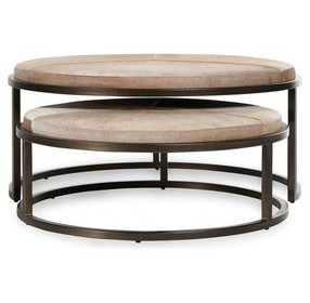 Hayword Canyon Sand Round Coffee Table Set of 2