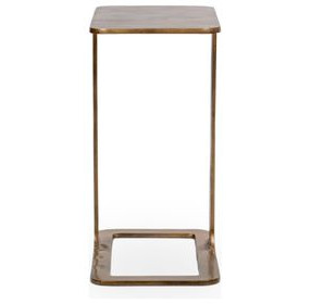 Geanna Antique Brass Rectangular Accent Table