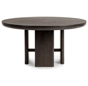 Celadon Truffle Roast 60" Round Dining Table