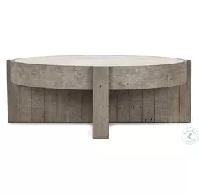 Sonoma Antique White And Distressed Gray Round Coffee Table