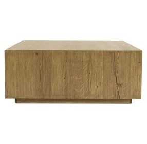 Layne Light Brown Square Coffee Table with Casters
