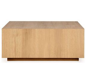 Layne True Natural Square Coffee Table with Casters