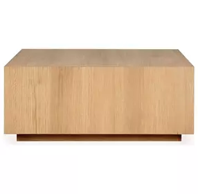 Layne True Natural Square Coffee Table with Casters