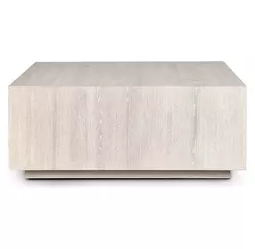 Layne Milk White Square Coffee Table with Casters