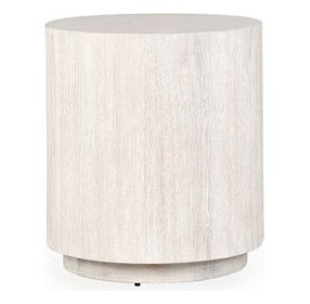Layne Milk White Round End Table