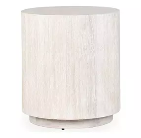 Layne Milk White Round End Table