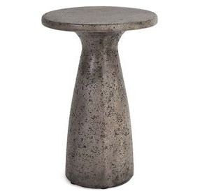 Collins Dark Gray 19" Round Outdoor Concrete Top Accent Table