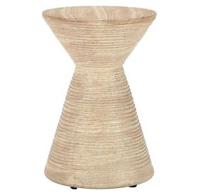 Fern Beige Round Outdoor Concrete Top Accent Table