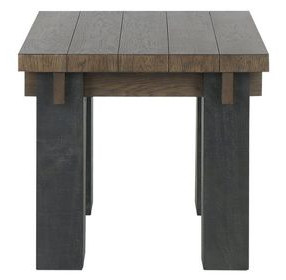 Duncan Suede Brown and Carbon Black Square End Table