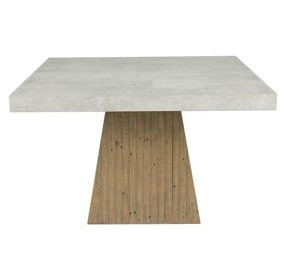 Ridley Natural and Weathered Chalk 47" Square Concrete Top Dining Table