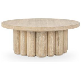 Tiber Cream Washed Round Coffee Table