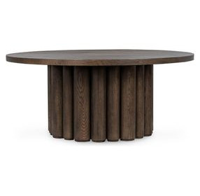 Tiber Toasted Brown 70" Round Dining Table