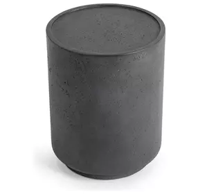 Darsa Dark Gray 18" Round Outdoor Concrete Top Accent Table
