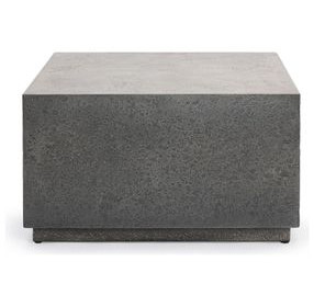 Marwin Dark Gray Square Outdoor Concrete Top Coffee Table