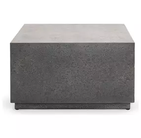 Marwin Dark Gray Square Outdoor Concrete Top Coffee Table