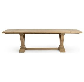 Julia Soft Earth 110" Extendable Rectangular Dining Table