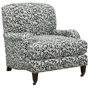 Sydney Blue and White Upholstered Chair