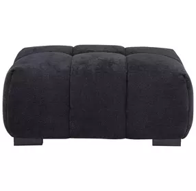 Octavia Black Upholstered Rectangular Ottoman