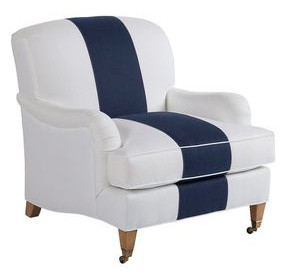 Sydney White and Black Upholstered Chair