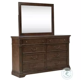 Arden Road Satin Cherry Dresser with Mirror