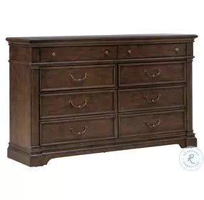 Arden Road Satin Cherry 8 Drawer Dresser