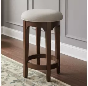 Arden Road Textured Cream Upholstered Console Stool