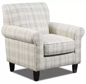 Laredo Stone Beige and Light Gray Performance Fabric Upholstered Accent Chair