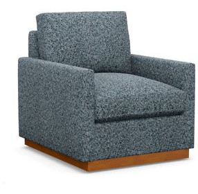 Meadow View Blue Upholstered Swivel Chair