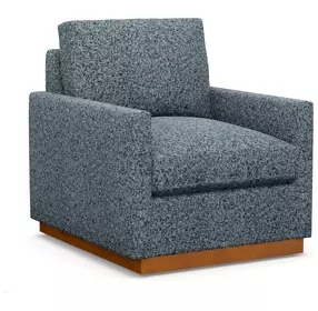 Meadow View Blue Upholstered Swivel Chair