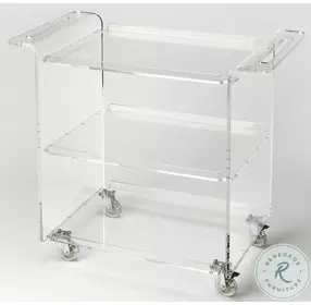 Butler Loft Crystal Clear Acrylic Trolley Server