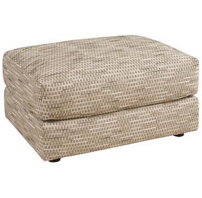 Millington Beige and Brown Upholstered Rectangular Ottoman by Barclay Butera