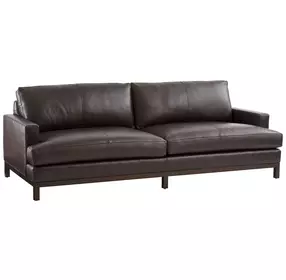 Horizon Chocolate Leather Upholstered 88" Sofa