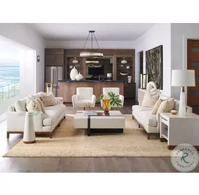 Carmel Winter White And Dark Mocha Canyon Links Square Occasional Table Set