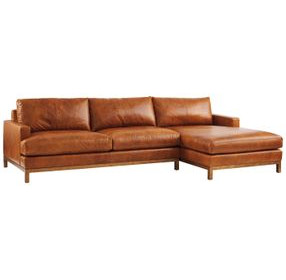 Horizon Brown Leather Upholstered LAF Sectional