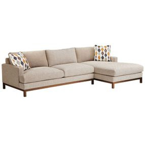 Horizon Beige 110" Upholstered LAF Sectional