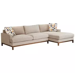 Horizon Beige 110" Upholstered LAF Sectional