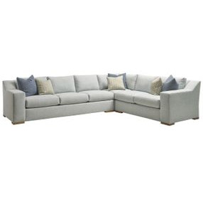 Shaws Cove Blue 3 Piece Modular Sectional with Pillows by Barclay Butera