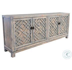 Antigua Distressed Blue 4 Drawer Sideboard