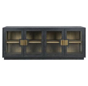 Larson Carbon Black 4 Glass Door Buffet